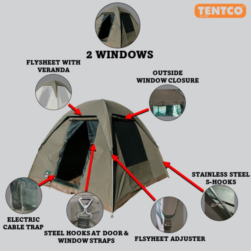 Tentco Senior Wanderer 4-Person Canvas Dome Tent – Safari Outfitters