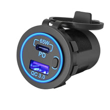 Load image into Gallery viewer, USB QC 3.0 and USB Type-C Car Charger