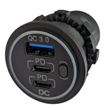 Load image into Gallery viewer, USB QC 3.0 and USB Type-C Car Charger