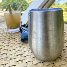 Load image into Gallery viewer, Safari Double Walled Stainless Steel Wine Glasses with Lid