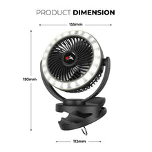 Load image into Gallery viewer, Camping Fan with Light