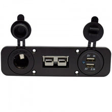 Load image into Gallery viewer, Anderson Plug, Dual USB and Cigarette Lighter Panel Mount
