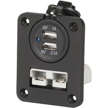 Load image into Gallery viewer, Anderson Plug and Dual USB Panel Mount