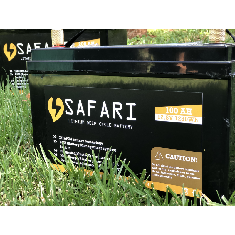 Safari 12V 100Ah Lithium Deep Cycle Battery